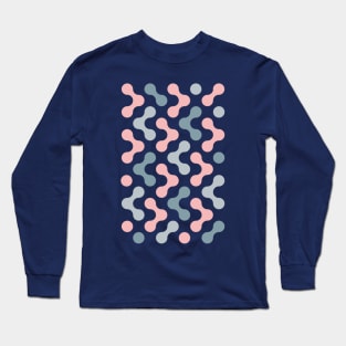 Colorful Shapes (pink and gray) Long Sleeve T-Shirt